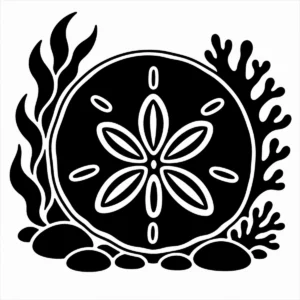 Bold monochrome sea biscuit with a sturdy rounded form.
