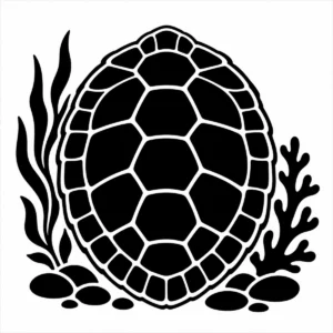 Bold monochrome turtle shell showing a strong repeating natural pattern.