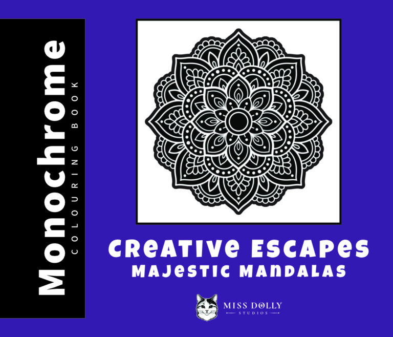 Creative Escapes: Majestic Mandalas - A Monochrome Colouring Book (Studio Edition)