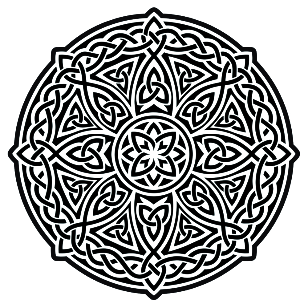 Mandala artwork - after colouring view