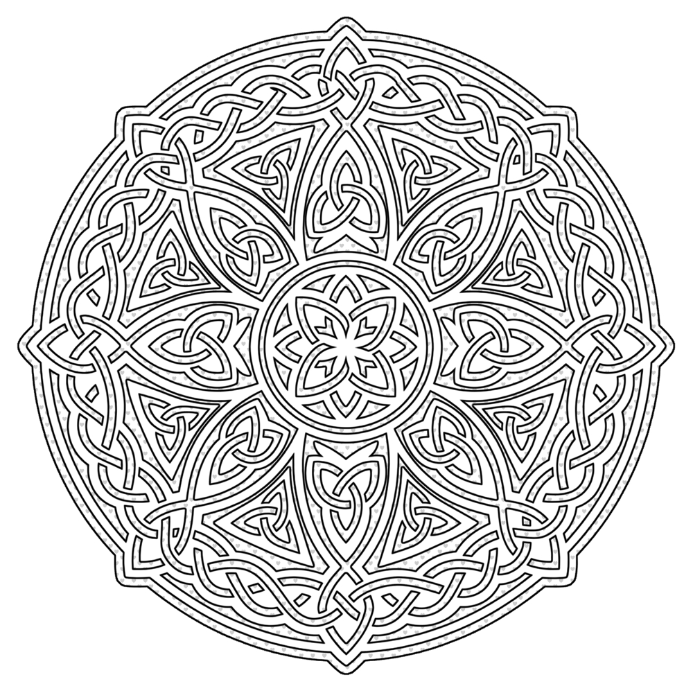 Mandala artwork - before colouring view